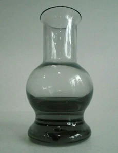 Vintage 1980's Wedgwood Frank Thrower 'Ming' Midnight Grey Glass Vase FJT43/2/M - Picture 1 of 9
