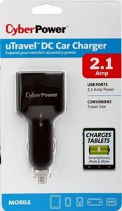 Briquet de voiture CyberPower TRDC2A2USB chargeur de voyage (2) port USB 2,1A prise d'alimentation DC - Photo 1 sur 4