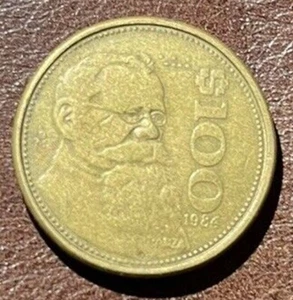 1984 Estados Unidos Mexicanos $100 Pesos Good Condition Coin - Picture 1 of 2