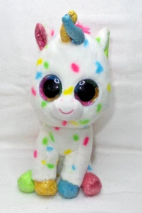 PELUCHE TY BEANIE BOO'S COLLECTION HARMONIE LICORNE MULTI YEUX MULTI 20CM 2018 - Imagen 1 de 5