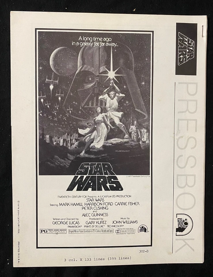 Star Wars Original Movie Pressbook 1977 Mark Hamill - Image 1 of 1