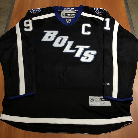 Reebok Steven Stamkos Tampa Bay Lightning Bolts NHL Jersey Black Alternate XL Cover