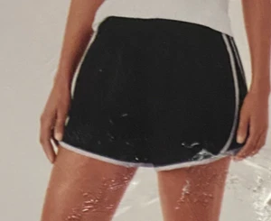Member's Mark Active Running Short Ladies size Medium/Black W/White Trim - Picture 1 of 5