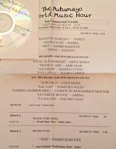 RADIO SHOW: PUTUMAYO NORTH AFRICA 6/6/05 JOMED, RASHA, KHALED, AMINA, AMR DIAB - Picture 1 of 1