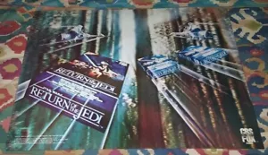 1986 STAR WARS RETURN OF THE JEDI 3D LENTICULAR POSTER CBS FOX VIDEO PROMO RARE! - Picture 1 of 9