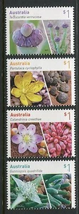 2017 Australian Succulents - MUH Set of 4 Stamps - Picture 1 of 1