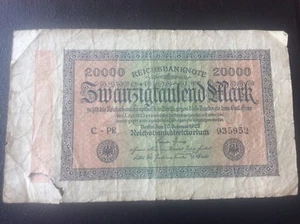 Billete alemán 20000 marcos 20 de septiembre de 1923 billete de Alemania - Imagen 1 de 2
