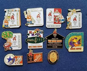 LOT OF 11 1996 ATLANTA THE HOME DEPOT PARALYMPIC & OLYMPIC PINS - Picture 1 of 12