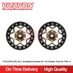 Vitavon CNC Alu 1.9 Bead Lock Wheels For 1.9 Crawler Tires Sells 2pcs 5 Colors - Picture 1 of 24