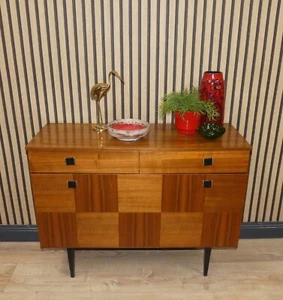 60er Jahre Flurschrank 2 Schubladen Kommode Flurmöbel Schuhschrank retro vintage - Bild 1 von 13