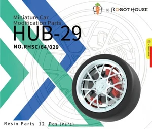 RHSC640029 1/64 JUEGO DE LLANTAS Y FRENO Modelo Miniatura Coche Tuning Scene - Imagen 1 de 3