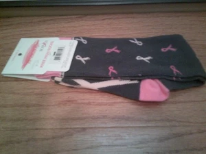 Live Breathe Light Breast Cancer Awareness Knee High Socks - Picture 1 of 2