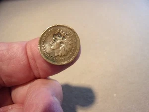 Centavo cabeza indio antiguo de Estados Unidos de colección - 1867 - daños - $7s/h - Imagen 1 de 3
