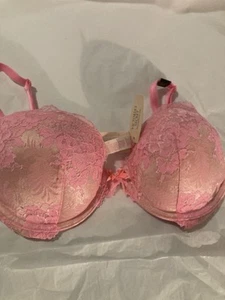 Sujetador push-up Victoria’s Secret nuevo con etiquetas Dream Angels Pretty Petals talla 32D rosa! - Imagen 1 de 12