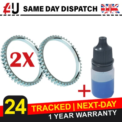 2X Anillo ABS para Peugeot 206 406 407 605 607 806 Delantero + Retenedor Foto 1 de 4