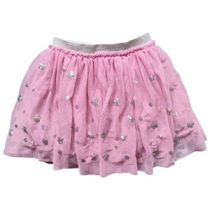 Disney Tulle Tutù Gonna Principessa 3T Rosa Argento Paillettes Stella - Foto 1 di 7