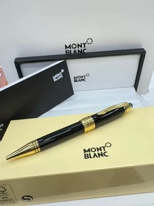 Bolígrafo Premium Montblanc Edición JFK Negro Dorado - Repuesto Negro - Imagen 1 de 5