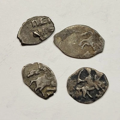 1700's Russian Silver Denga 4x LOT Ivan The Terrible Mixed Group See Pics *K968 - Image 1 of 3