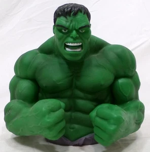 Monogram Marvel 7" Angry The Incredible Hulk Green Bust PVC Coin Piggy Bank - Picture 1 of 5