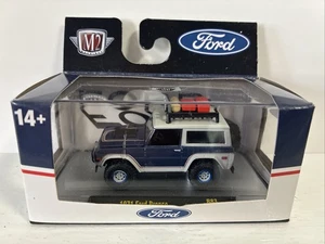 2024 M2 Machines 1971 Ford Bronco R83 blau grau - Bild 1 von 3