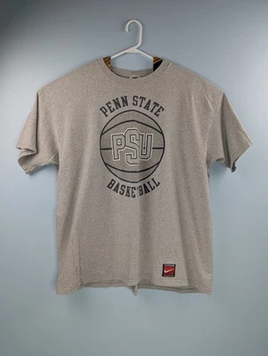 Vintage 90's Gray Nike Penn State Basketball PSU  T-Shirt Loose Fit XXL - Image 1 of 4