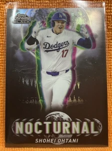 2025 Topps Chrome Black Shohei Ohtani #NOC-1 Nocturnal Limited SSP LA Dodgers - Picture 1 of 11