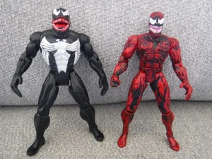 Marvel Spider-Man VENOM & CARNAGE figure lot 1994 ToyBiz 5" Vintage jaw chomping - Picture 1 of 12