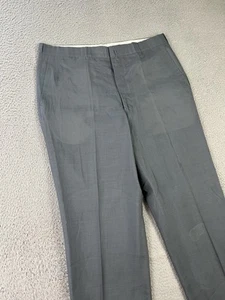 Vintage Henry Poole Savile Row Bespoke Trousers Mens 34x29 Gray Lightweight 1996 - Picture 1 of 17