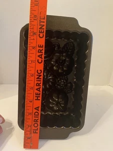 Harvest Bounty Loaf Pan Nordic ware-Cast Aluminum-Family Made-10x4 Pumpkin/Fall - Picture 1 of 9