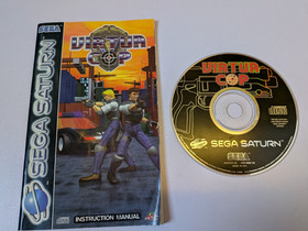 Virtua Cop - SEGA Saturn Manual Only *c/w Scratched Game Disc