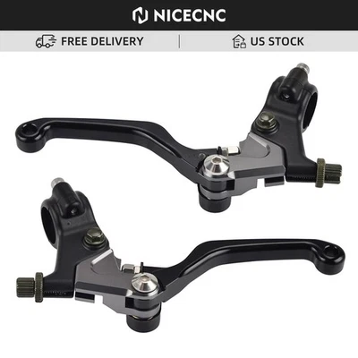 Juego de palancas de freno de embrague corto de 7/8"" con percha para frenos de tambor modelo motos de tierra Foto 1 de 4