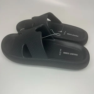 Project Cloud Black Sandals Slides Women's Size 10 NEW - Picture 1 of 6