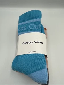 Outdoor Voices Club Crew Sock 3-Pack Blizzard/Rose Water/Latte Size S/M - Picture 1 of 3
