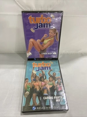 Turbo Jam Workout DVDs Lower Body Jam & Cardio Party Mix 2 new 👍👍 Foto 1 de 4