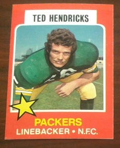 TED HENDRICKS - 1975 Wonder Bread #21 - GREEN BAY PACKERS - Picture 1 of 1