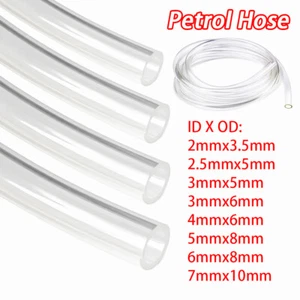 Petrol Fuel Gas Line Hose Pipe ID 2mm-7mm Clear Tube Strimmer Chainsaw Blower - Picture 1 of 8