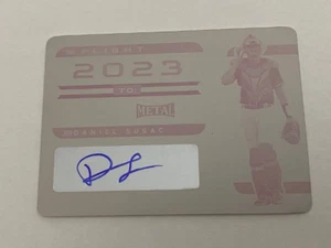 DANIEL SUSAC 2021 LEAF METAL PRINTING PLATE AUTO #1/1, OAKLAND A'S - Picture 1 of 2