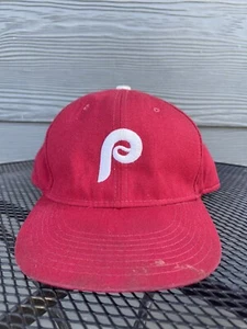 Vintage 80er Philadelphia Phillies Mütze New Era Pro Modell nicht verstellbar Größe 7 MLB Mängel - Bild 1 von 11