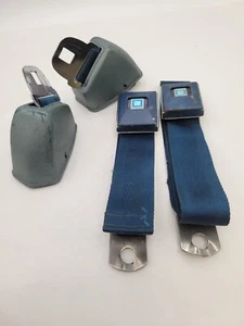 Pair of Hamill GM 1911 Shoulder Strap Lap Seat Belt Buckle Blue Unit OEM - Picture 1 of 23
