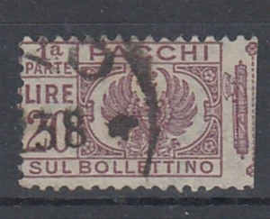 ITALY 1927 PARCEL POST 20L PURPLE USED (ID:469/D51830) - Picture 1 of 1