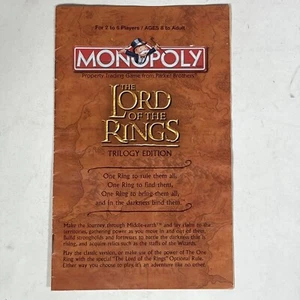 Monopoly Lord of the Rings Trilogy Edition 2003 Instructions Booklet - Picture 1 of 4
