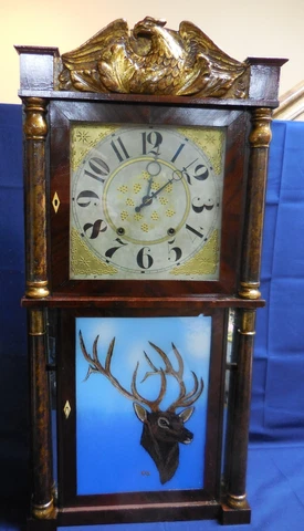 MARSH, GILBERT CLASSICAL DOUBLE DECKER, COLUMN & SPLAT MANTEL CLOCK Cover