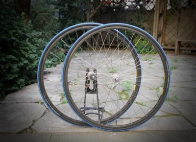 Shimano Dura Ace FH 7402 HB 7400 / Mavic MA40  36H 7 8 Sp UG Clincher Wheel Set - Bild 1 von 4