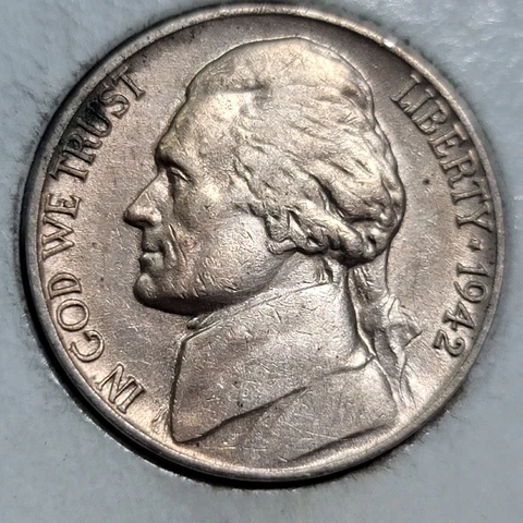 1942 D Denver Mint Jefferson Nickel  0878 Cover