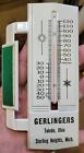 Gerlingers Nos Advertising Thermometer Toledo, Oh & Sterling Heights, Mi Orig Bx