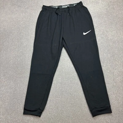 Nike Track Pants Adult Large Black Y2K Swoosh Baggy Hip Hop Sports Joggers Men - Image 1 of 4