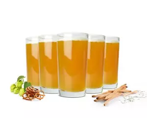 6 Cocktailgläser mit weißem Rand 550ml Longdrinkgläser Saftgläser Trinkgläser - Picture 1 of 4