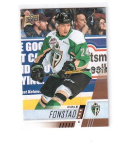 2017-18 Upper Deck CHL Base Card # 181 Cole Fonstad Prince Albert Raiders WHL