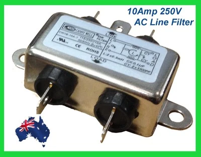 10A EMI/ RFI In Line Power Noise Filter-  250V AC LINE FILTER - image 1 of 4