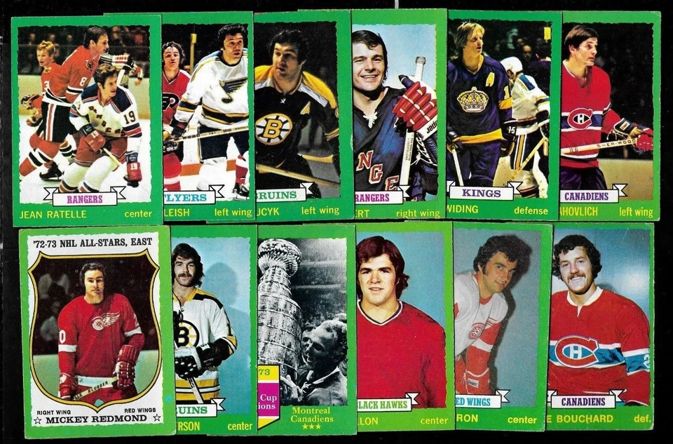 1973-74 OPC O PEE CHEE NHL CARD DARK GRAY BACK ERROR VARIATION 133-264 SEE LIST - Image 1 of 1